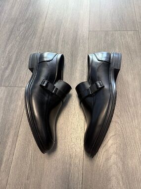 Perry Ellis Portfolio Mens Ultra Foam Dress Shoes Size 10 WIDE Black Slip On New